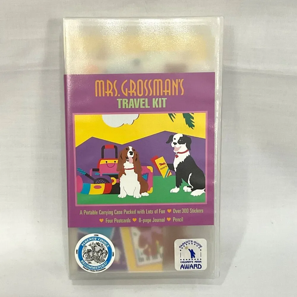 Mrs. Grossman’s Travel Kit Vintage Stickers Scrapbook Vacation 1998 Journal